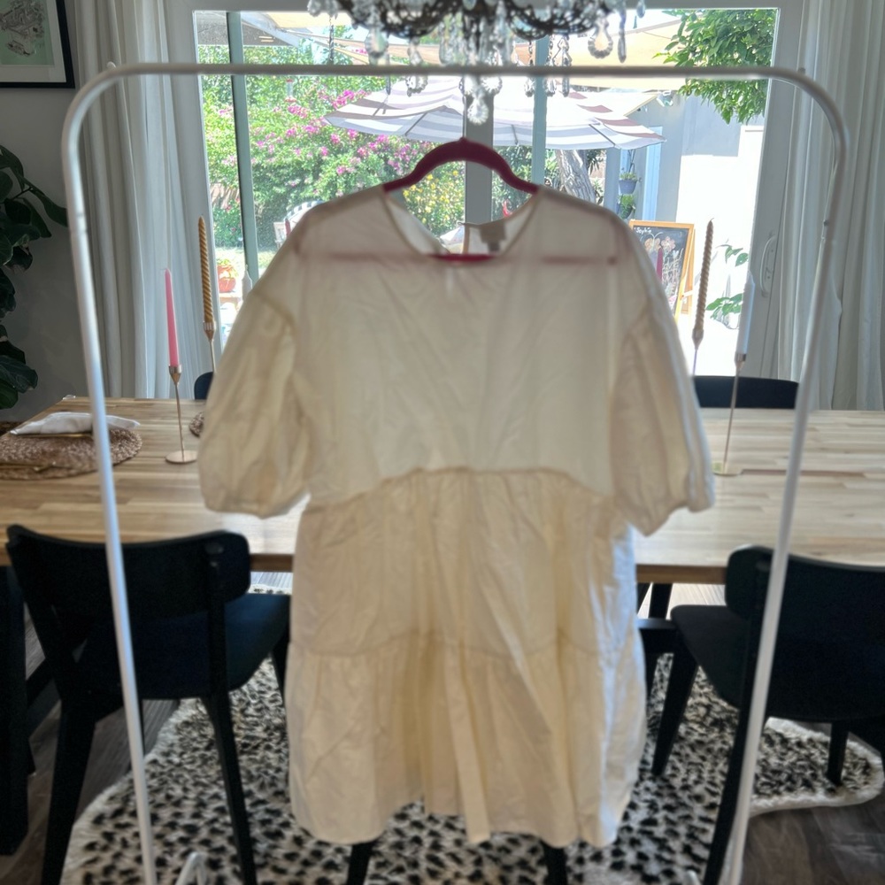 Puff sleeve mini dress